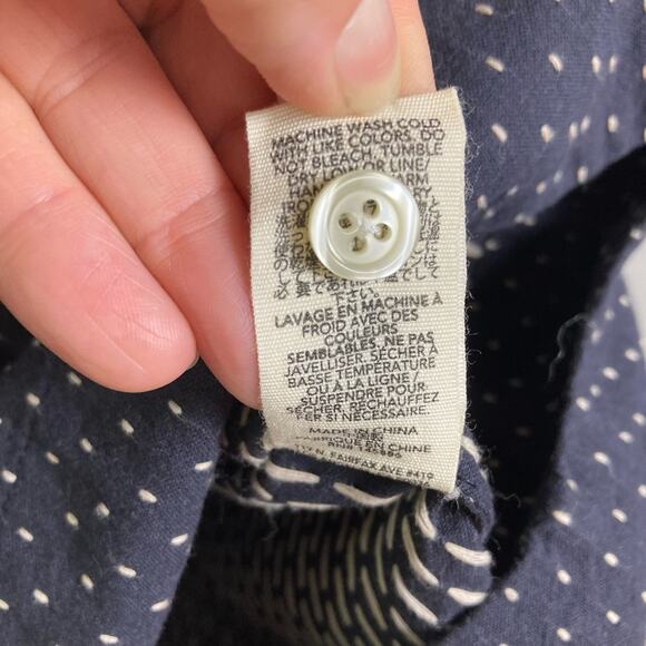 The Great top XS size 0 Polka Dot Crew Neck sleeveless cotton pintuck Shell - Picture 11 of 12